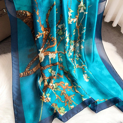 Spring Scarf Women's Luxury Design Polyester Material Smooth Scarf Soft Shawl Beach - AMULET RING STORE