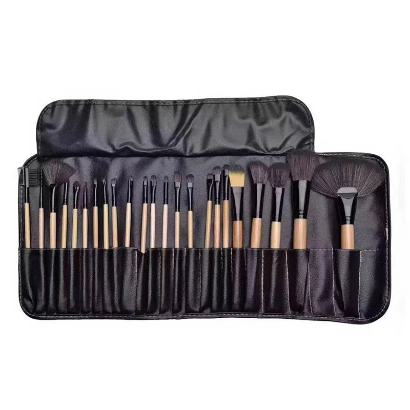 Free Gift Bag and Sponge for 24 pcs Makeup Brush Sets Cosmetics Brushes Eyebrow Powder Foundation Shadows Make Up Tools - AMULET RING STORE