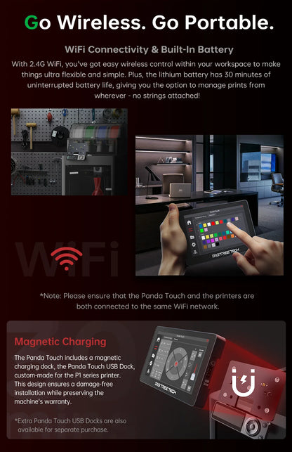 BIGTREETECH Panda Touch 5 Inch Touch Screen Multi-Printer Wireless Control Upgrade For Bambu Lab X1 P1 BambuLab A1 3D Printer