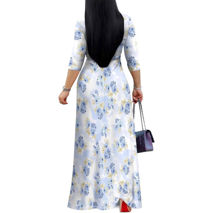 Women's Casual Sexy V Neck 3/4 Sleeves Club wear Party Outfits