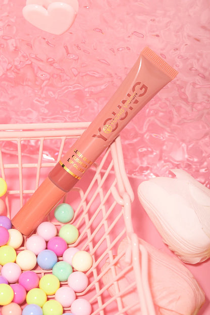 YOUNG VISION 6 color Liquid Water Brightening Lip Color Plush Brush Head Squeezing Lip Color Moisturizing Lip Glaze - AMULET RING STORE