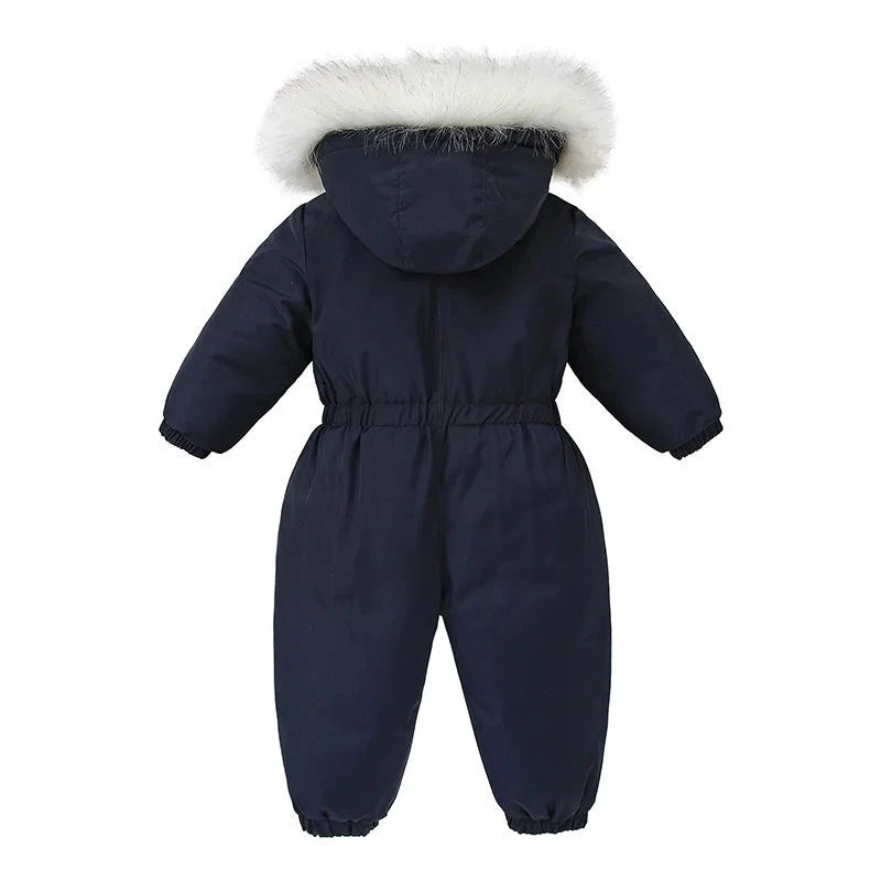 -30 Winter Baby Clothes Thicken Warm Jumpsuits Snowsuits Girl Boy Hooded Jacket Waterproof Rompers Ski Suits Kids Coat Outerwear - AMULET RING STORE