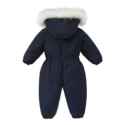 -30 Winter Baby Clothes Thicken Warm Jumpsuits Snowsuits Girl Boy Hooded Jacket Waterproof Rompers Ski Suits Kids Coat Outerwear - AMULET RING STORE
