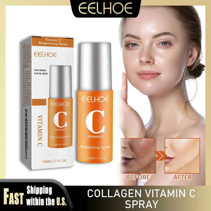 EELHOE Collagen Facial Spray 50ml Moisturizing Skin Elasticity Vitamin C Repair Facial Skin Niacinamide Whitening Facial Care