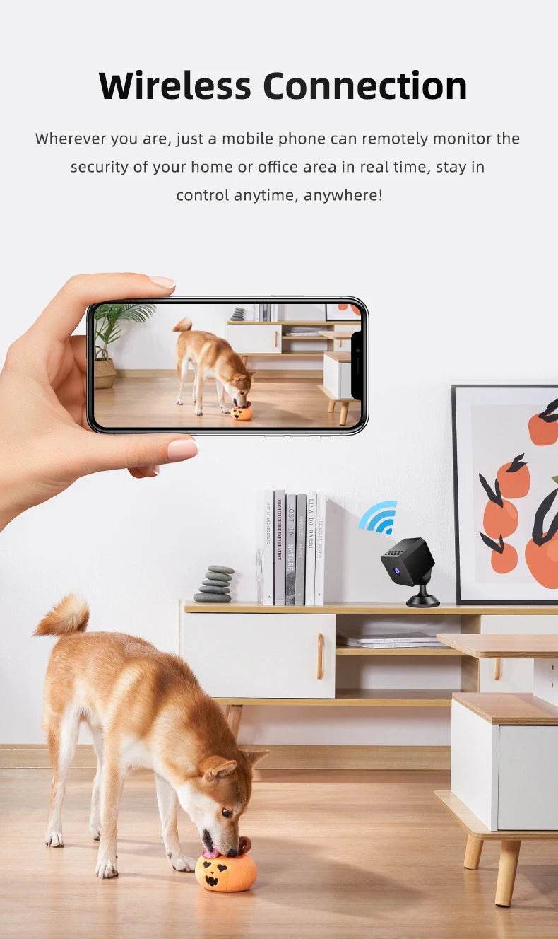 1080P Mini WiFi Camera F1 Wireless Remote Monitor Loop Recording Camera Security Protection Smart Home surveillance camera - AMULET RING STORE