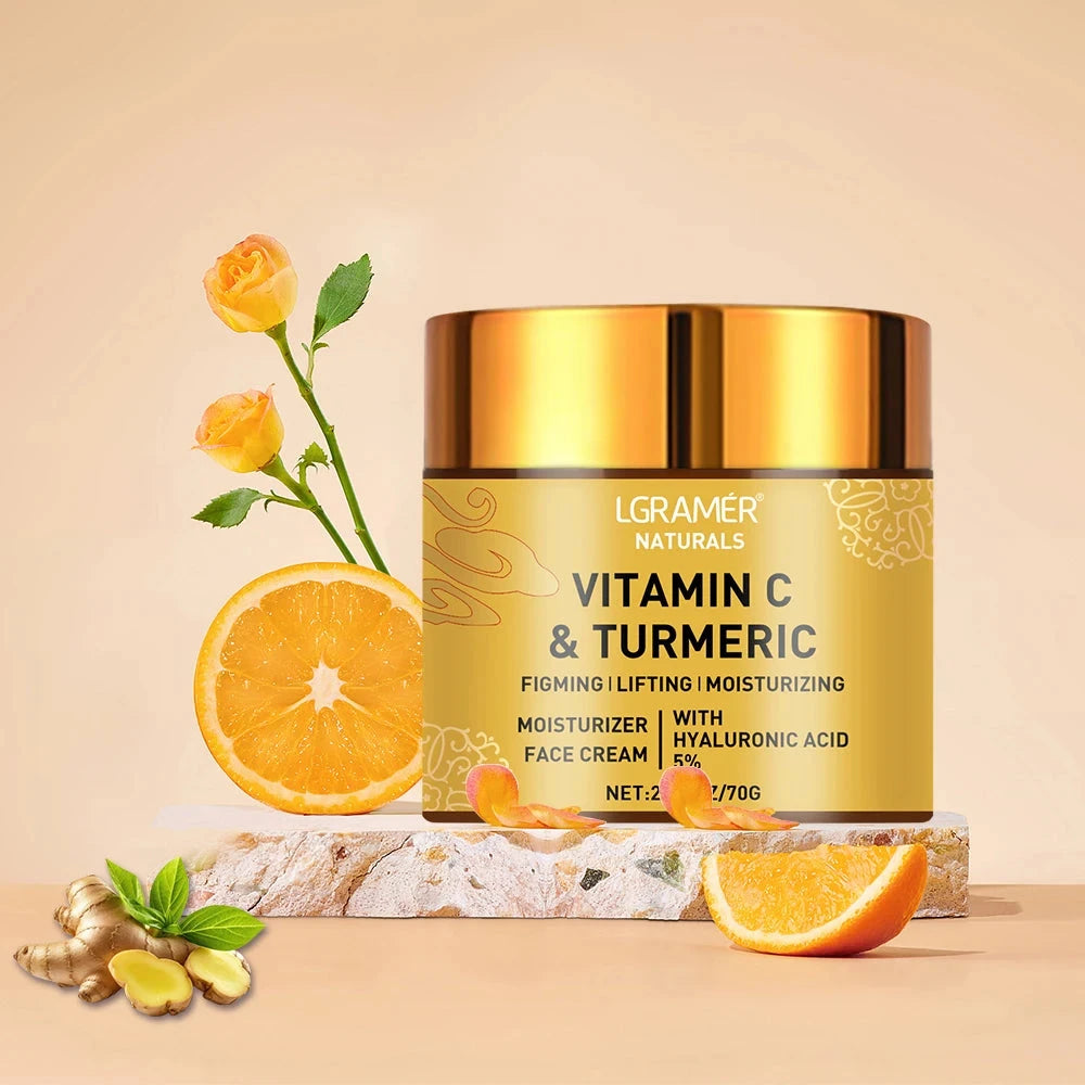 Turmeric Vitamin C Face cream Retinol Moisturizing Firming Hyaluronic Lightening Repairing Smooth Skincare Whitening Creams - AMULET RING STORE