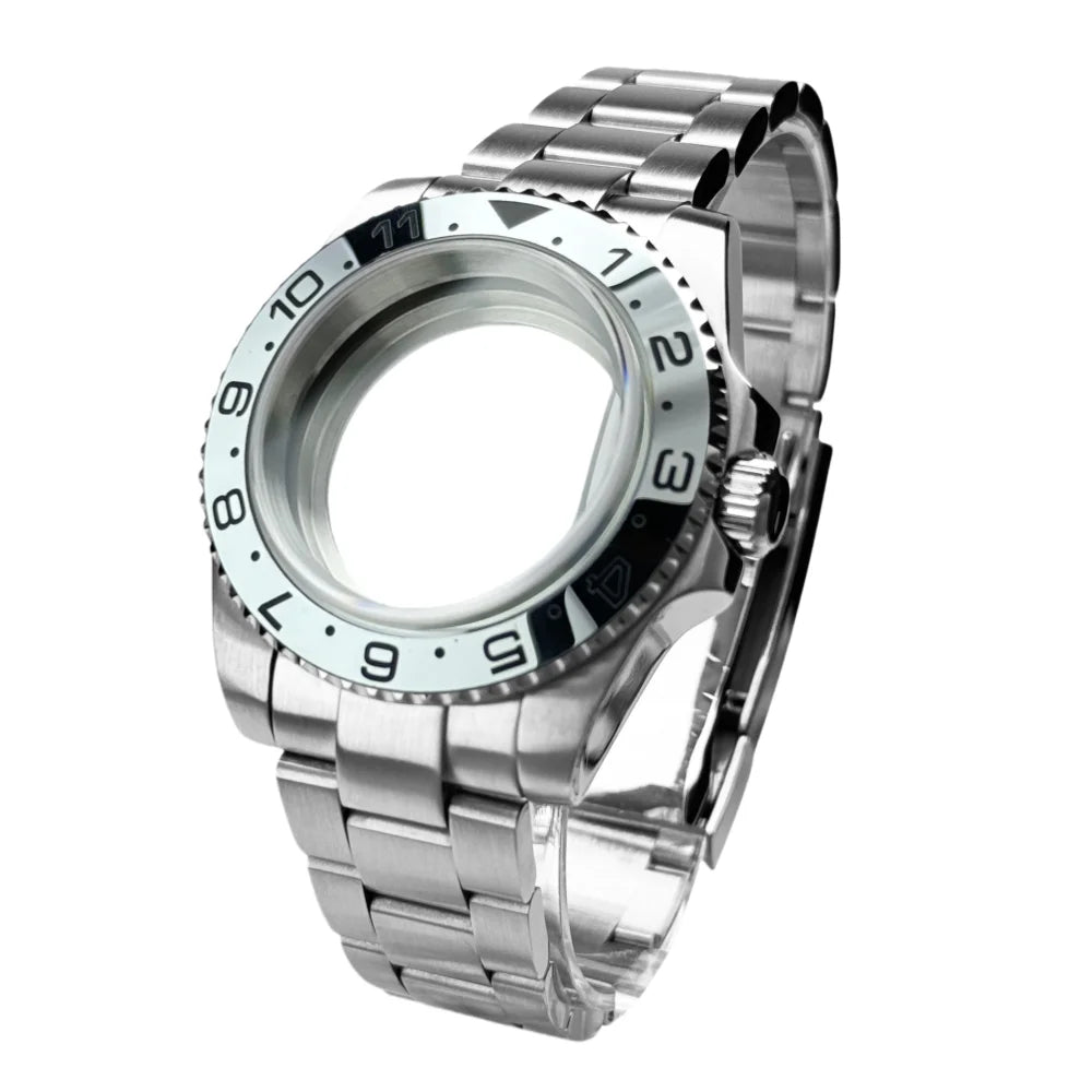 40mm 200m Waterproof NH34 NH35 NH36 Watch Case Accessories for Oyster Band SUB Watch Maker 120clicks BGW9 blue lume Bezel - AMULET RING STORE