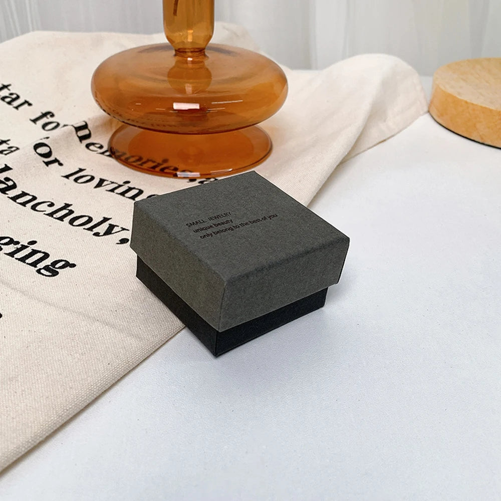 Simple Jewelry Box Earnail Ring Bracelet Necklace Gray Black Paper Jewelry Display Case Jewelry Organizer Box - AMULET RING STORE