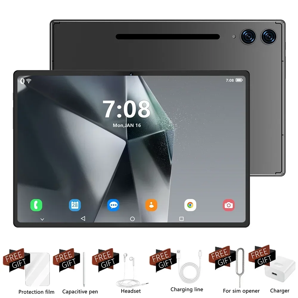 2025 Pad 7s Pro Tablet Android 15 10.1inch Touch Tablets Global Version Original Tablette 16GB+1TB Dual SIM Phone Call 10000mAh