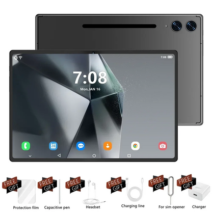 2025 Pad 7s Pro Tablet Android 15 10.1inch Touch Tablets Global Version Original Tablette 16GB+1TB Dual SIM Phone Call 10000mAh