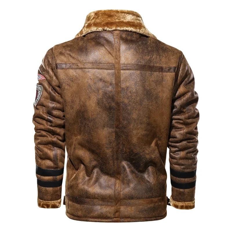 New Slim High Quality Leather Jackets Business Genuine Leather Bomber Jacket Men Real Leather Flights Jacket Black Pilot Coats