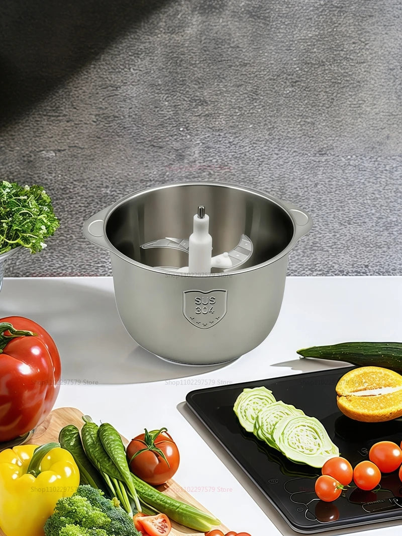 Multi-Function Stainless Steel Blender for Meat Fruits Veggies Food processors Five-speed Kitchen Electric Meat Grinder - AMULET RING STORE