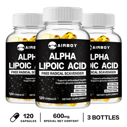 Alpha Lipoic Acid - Energy Metabolism, Relieve Neuralgia, Supports Nervous System Health, Antioxidant, Improves Immunity - AMULET RING STORE