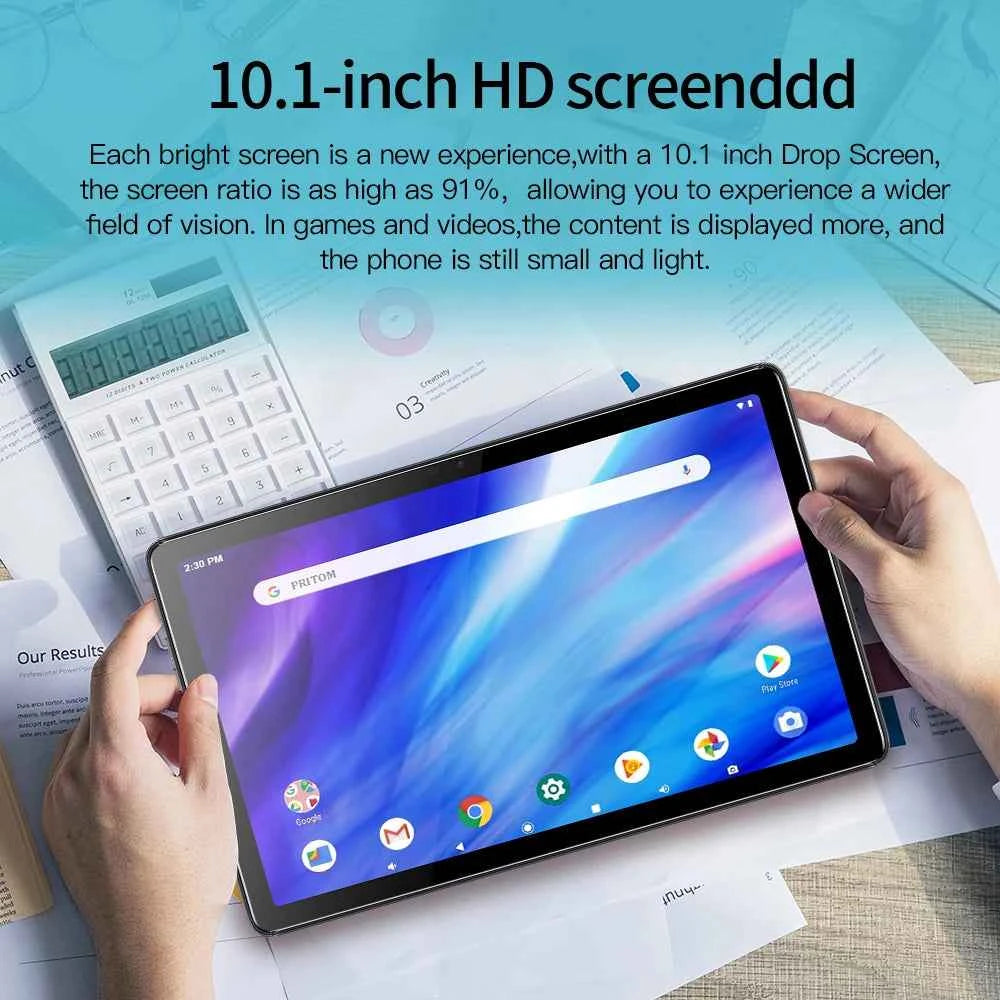 BDF-Y7 New 5G Pad 10.1 Inch Tablets Octa Core 8GB+256GB ROM HD Display Double SIM Dual Cameras Tablet Pc with Keyboard Mouse