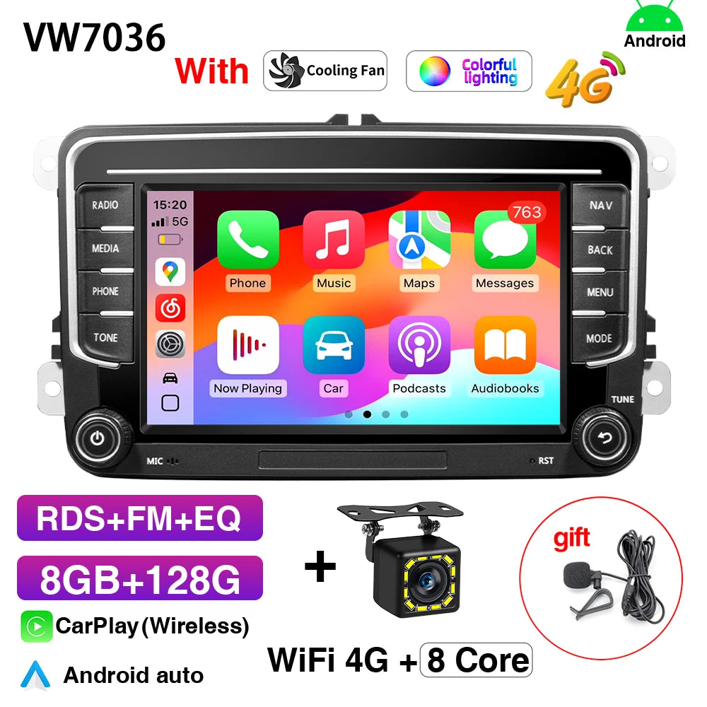 7inch Car Radio CarPlay Android Auto for Volkswagen VW Passat B6 B7 CC Tiguan Touran GOLF POLO CarPlay 7inch 2+32GB / 4+64GB - AMULET RING STORE
