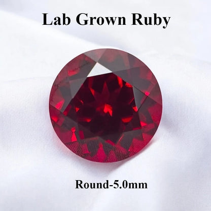 Lab Grown Ruby Pigeon Blood Red Color For Jewelry Diy Making Main Materials Selectable Certificate