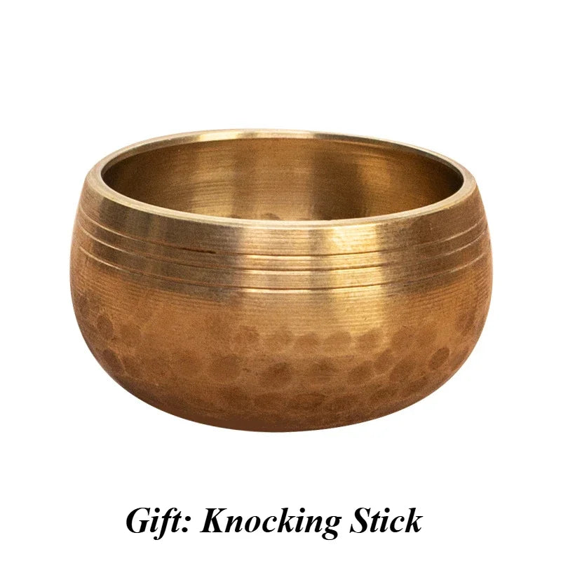 Mini Singing Bowl Portable Small Tibetan Bowls Nepal Handmade Meditation Sound Healing Mindfulness Spiritual Copper Percussion - AMULET RING STORE