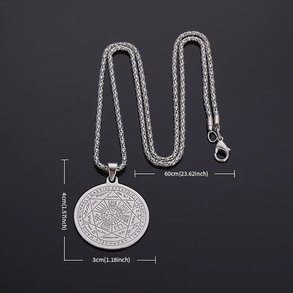 Stainless Steel 7 Archangel Seal Necklace