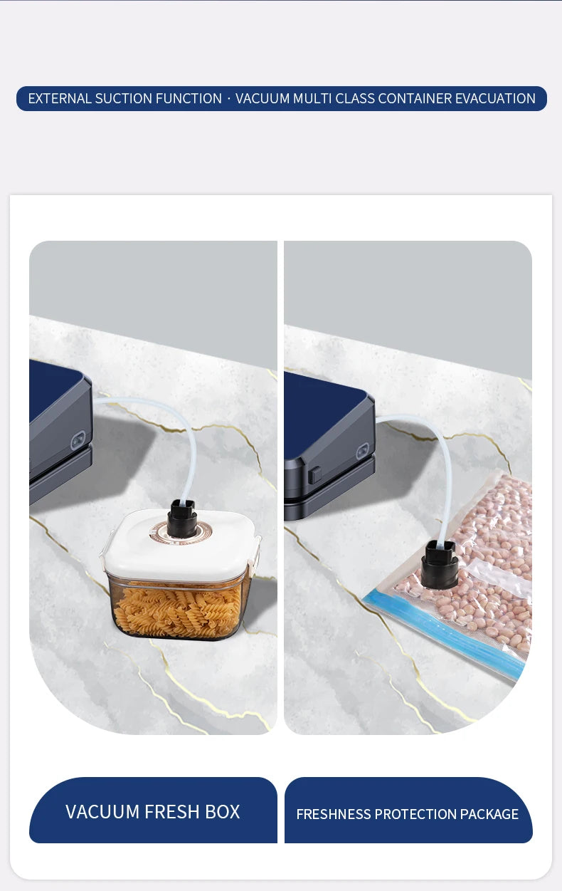 Home fully automatic vacuum sealing machine Food packaging machine Fresh preservation machine Wet and dry plastic sealing machin - AMULET RING STORE