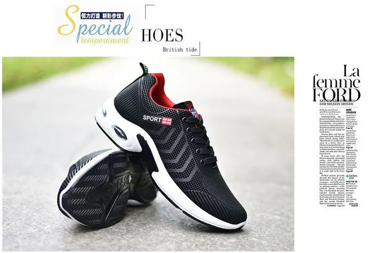 2025 new spring trend sports men's shoes Lace-up thick sole casual breathable fashion shoes Large size Wear skid resistance - AMULET RING STORE