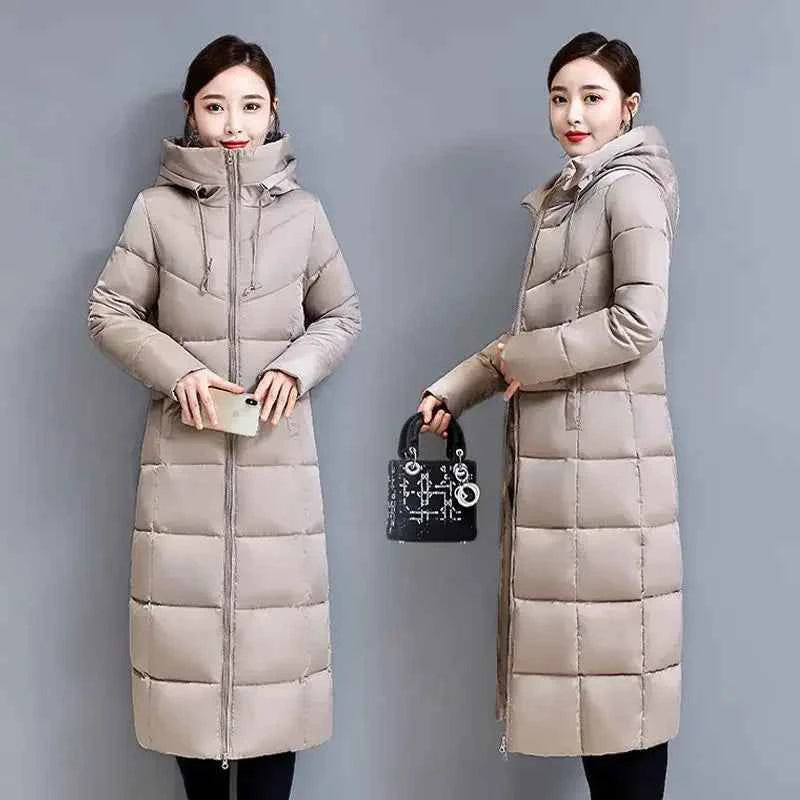 Very Warm Cold Trench Coat for Women Ultra Light Women's Jackets Winter 2025 Long Down Jacket Lightweight Padded Trend Parkas