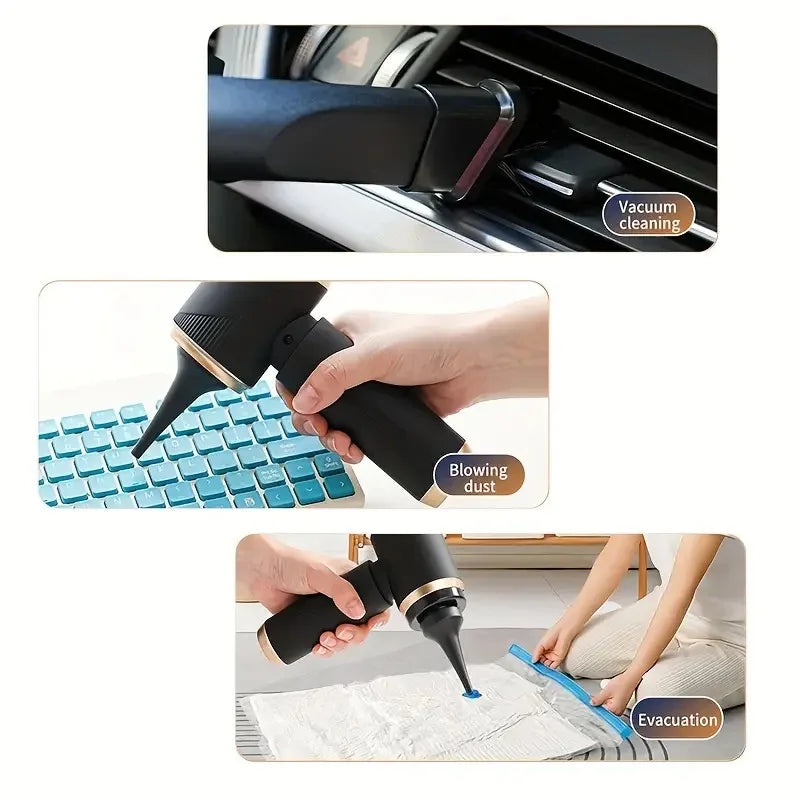 High power portable wireless vacuum cleaner, compatible with both car and home use, equipped with various accessories