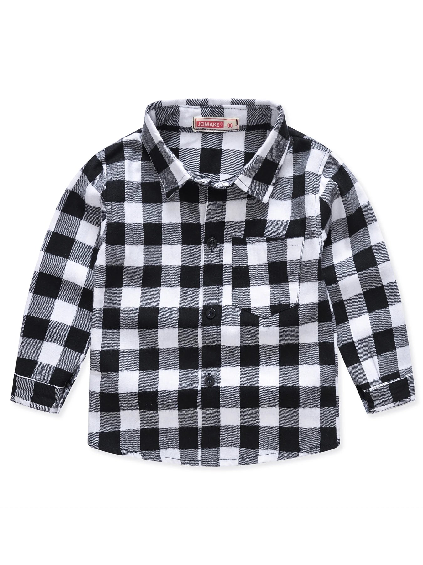 New Spring and Autumn Winter Boys and Girls 1-14 Years Old Classic Woolen Checkered Shirt Student Dress Versatile Shirt