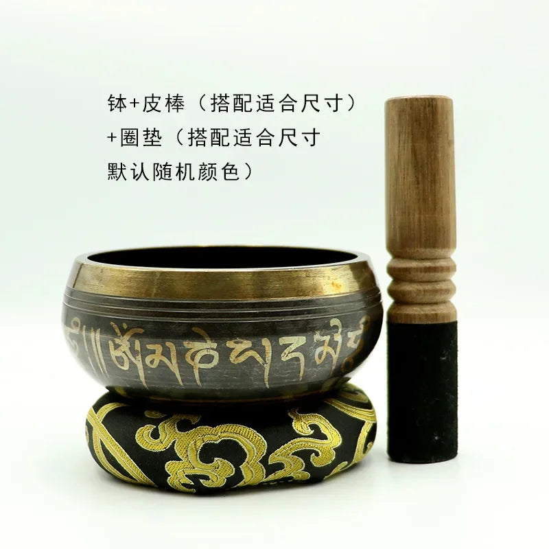 Nepal Singing Bowl Healing Yoga Meditation Portbale Tibetan Singing Bowls Sound Therapy Musical Percussion Instruments - AMULET RING STORE