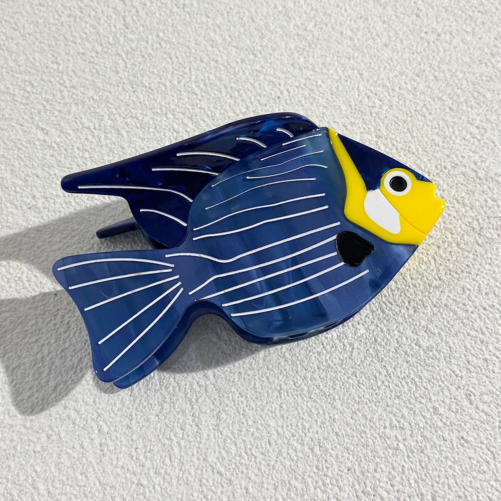 Creative Funny Acetate Tortoise Sturgeon Fish Shark Hairpin Oversize Marine Animal Barrettes Thick Hair Clip Claw Accessories - AMULET RING STORE