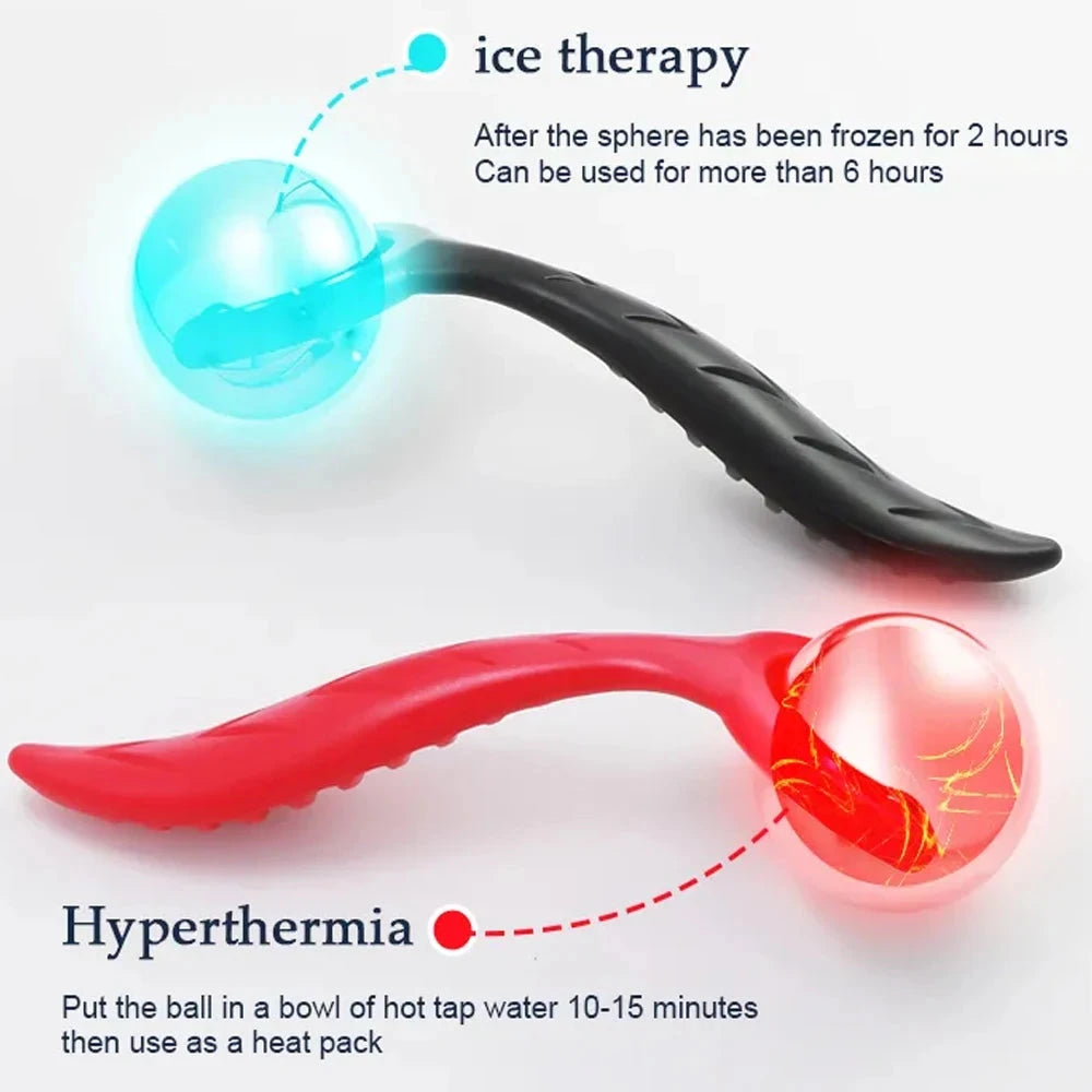 Cold Massage Ball Roller Stainless Steel Facial Ice Globes Physical Therapy Ice Ball For Muscle Pain Relief Facial Body Massager
