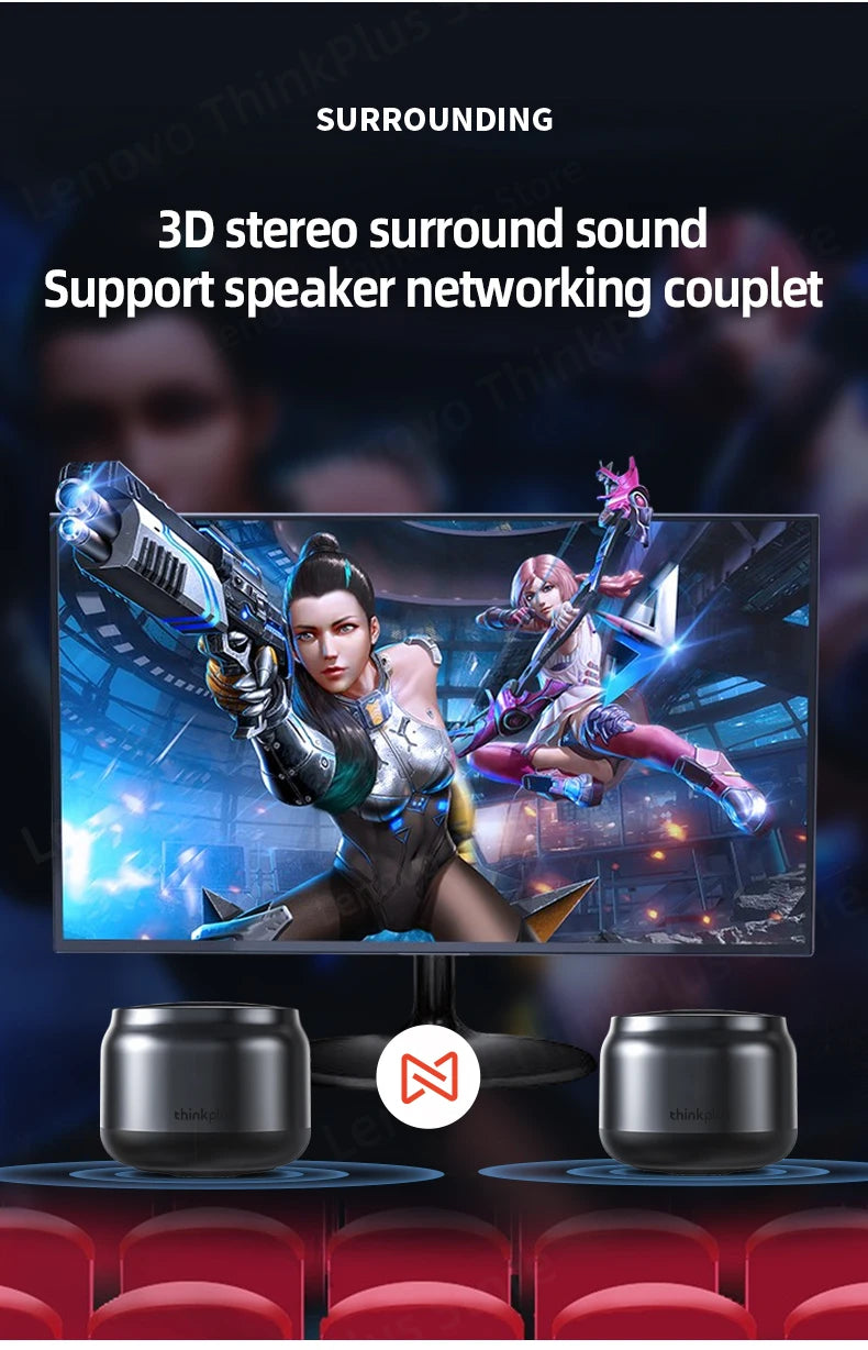 100% Original Lenovo K30 Portable Hifi Bluetooth Wireless Speaker Waterproof USB Outdoor Loudspeaker Music Surround Bass Box Mic