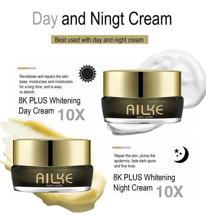 AILKE Whitening Face Cream, Antioxidant, Reduce Dark Spots, Inhibit Melanin, Anti-aging, With Collagen, Niacinamide, Glutathione