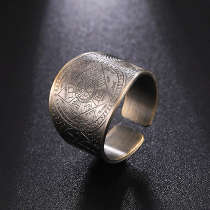 LIKGREAT Six Pointed Star Seal of Solomon Ring