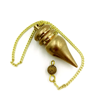 Bronze Metal Copper Spiritual Point Pendulum for Divination Healing Dowsing Wicca Balancing Pointed Cone Pendant Pendulum