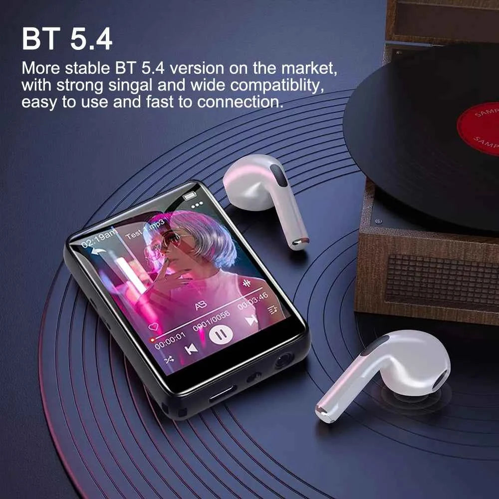 128GB HiFi MP3 Player with Bluetooth 5.4, Speaker & Touch Screen