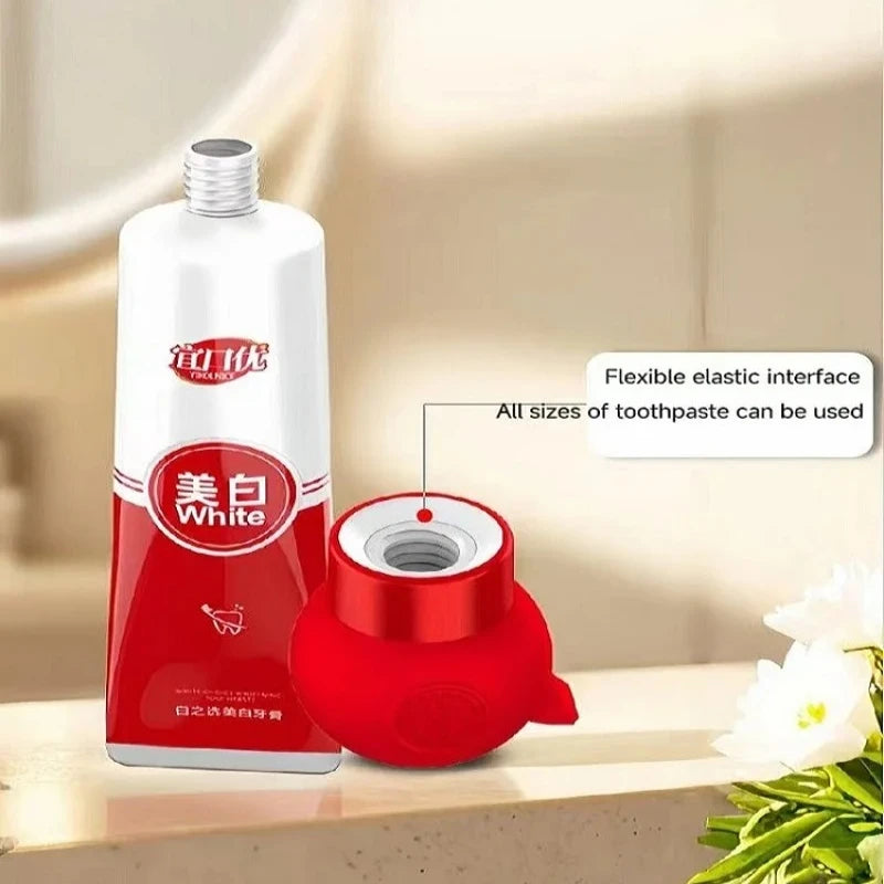 Vacuum Toothpaste Tube Squeezer Efficient and Hassle-Free Silicone Toothpaste Pump Dispenser Toothpaste Cap Bathroom Supplies - AMULET RING STORE