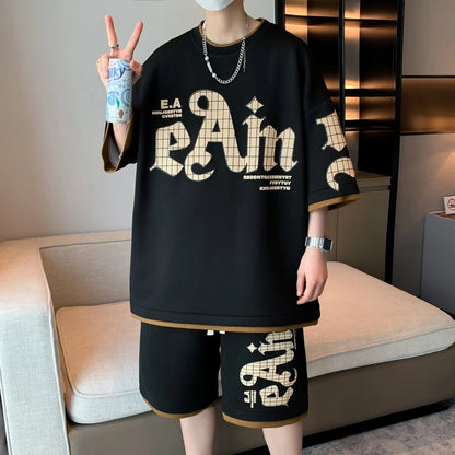 Youth Fashion Short Sleeve T-Shirt Shorts Summer Tracksuit