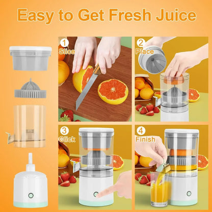 Portable Electric Juicer USB Charging Orange Lemon Fruit Blender Mini Household Juice Squeezer Mixer Citrus Juicer for Travel - AMULET RING STORE
