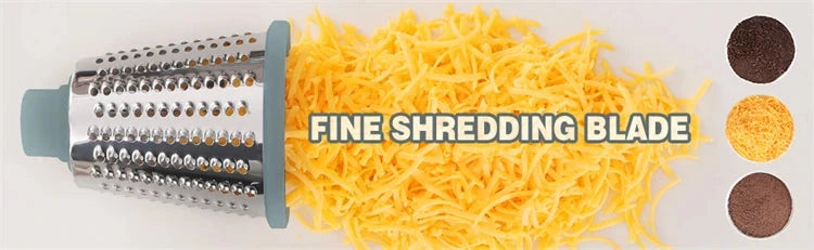 LMETJMA 3 in 1 Rotary Cheese Grater Versatile Manual Vegetable Slicer Peanut Nuts Grinder Cheese Vegetable Shredder Clear JT242 - AMULET RING STORE