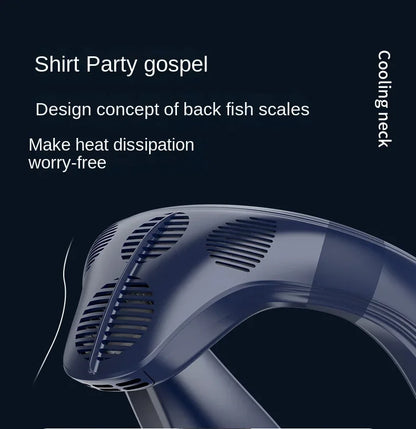 2024 New Neck Air Conditioner Portable Neck Fan Rechargeable Semiconductor Cooling Bladeless Fan Wearable Cooler multi purpose