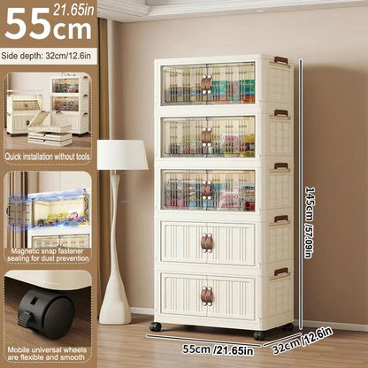 Multifunction Dustproof Wardrobe Large Capacity Folding Storage Cabinet Sundries Storage Box - AMULET RING STORE