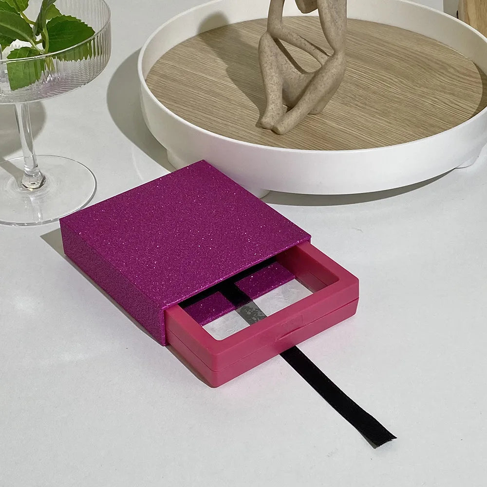 Colourful Glitter Jewellery Box Travel Jewelry Packaging Boxes Fashion Drawer Jewelry Display Box Earrings Gift Organizer Case - AMULET RING STORE