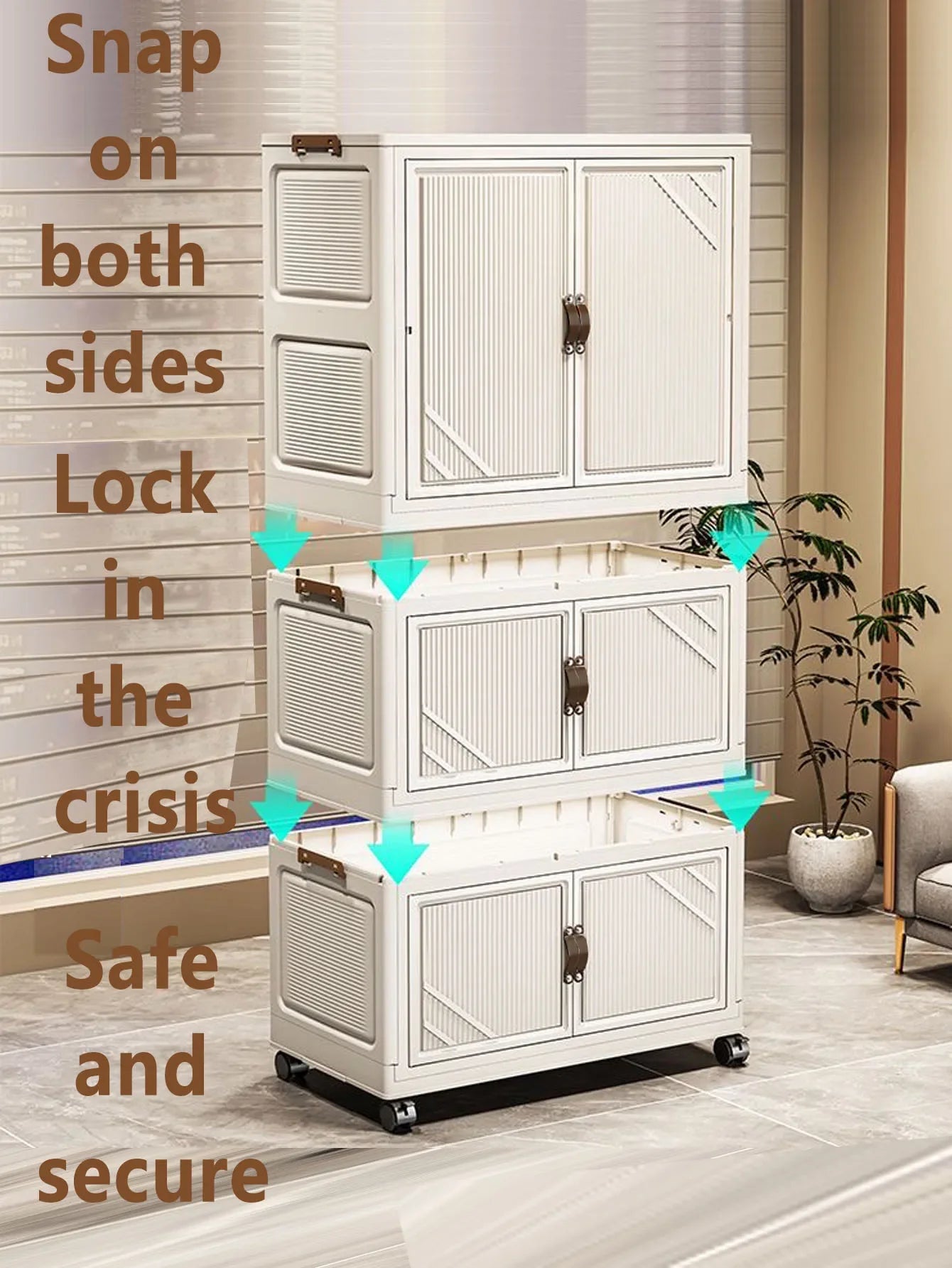 Multi-specification Multifunction White Folding Storage Cabinet Large Capacity Dustproof Wardrobe Storage Box - AMULET RING STORE