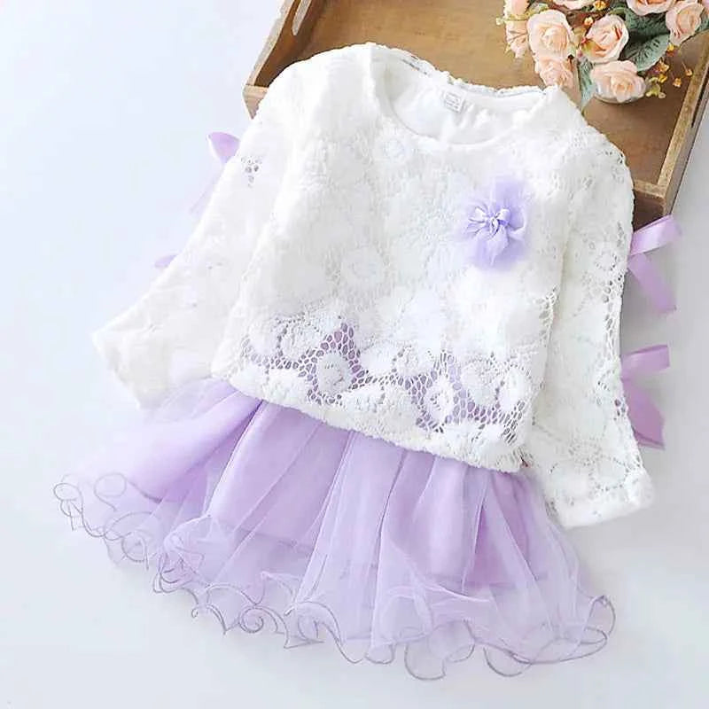 Bear Leader Newborn Bebes Princess Dresses Autumn Christmas Fashion Infant Girl Ruffles Costume Vestidos Cute Bear Bags 0-2Y