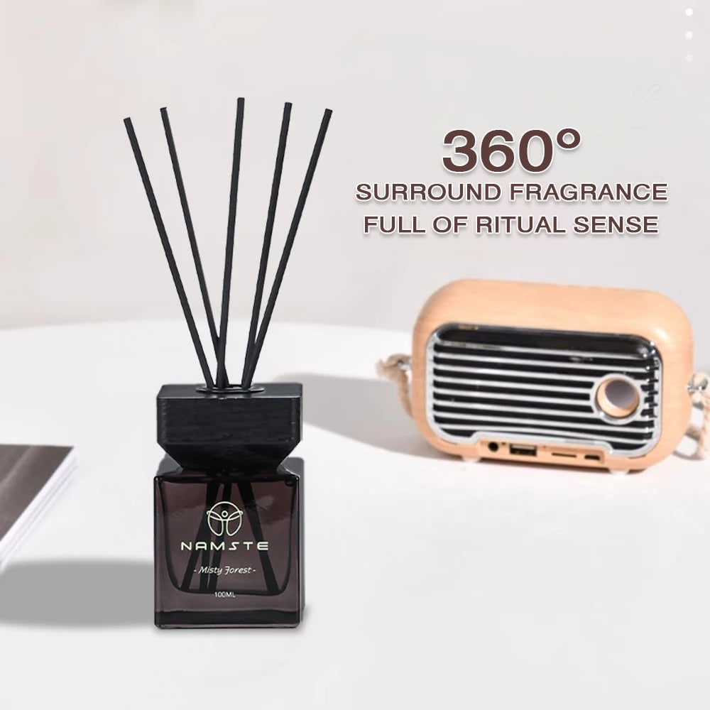 NAMSTE 100ML Reed Diffuser Stick Fragrance oil Aromatherapy Flameless Hotel Home SPA Aromatherapy Air Freshener Fragrance Scent - AMULET RING STORE