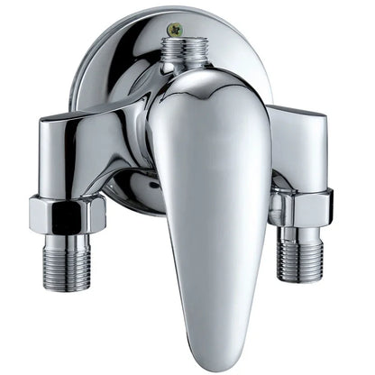 G1/2" Bathtub Shower Faucet Hot and Cold Water Mixing Valve Bathroom Set Countertop Mounted Chrome Plated Valve Bath Shower Set