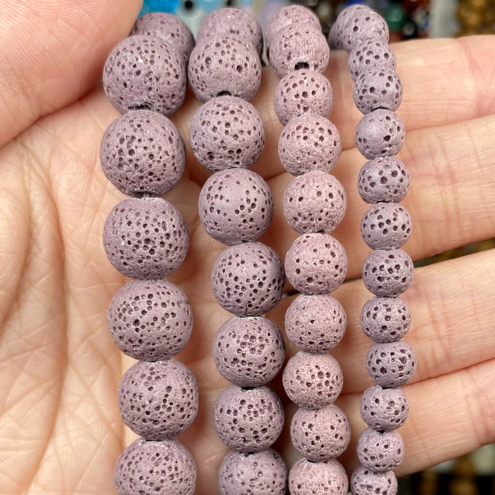 45 Styles Natural Stone Beads Amethyst Purple Jades Agate Crystal Glass Beads Jewelry Making Findings DIY Bracelet Accessories - AMULET RING STORE