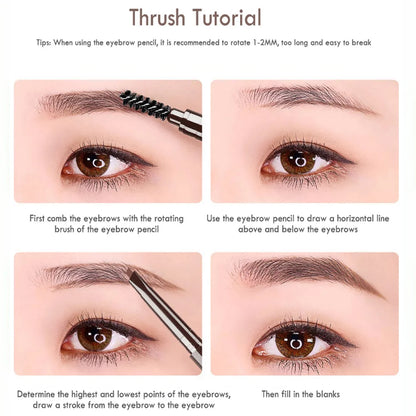 BEAUTY GLAZED Double end Eyebrow Pencil Makeup Tint Natural Long Lasting Paint Stamp Eyeliner Eyebrow Waterproof Cosmetics - AMULET RING STORE