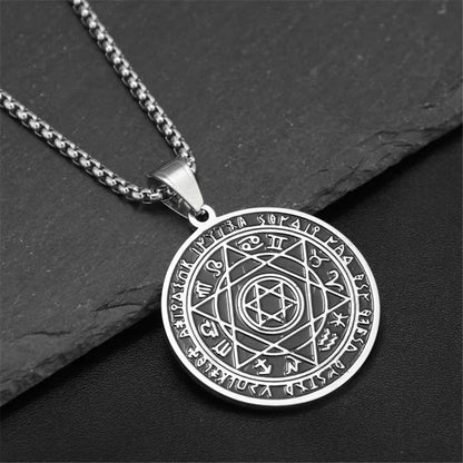 Stainless Steel 7 Archangel Seal Necklace