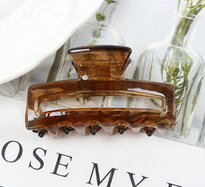 Mini Women's Hair Clips Colorful Geometric Hollow Crab Claw Clip Acetate Leopard Print Fashion Girls Hairpin Hair Accessories - AMULET RING STORE